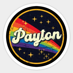 Payton // Rainbow In Space Vintage Grunge-Style Sticker